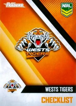 2017 ESP Traders #151 Wests Tigers Checklist Front